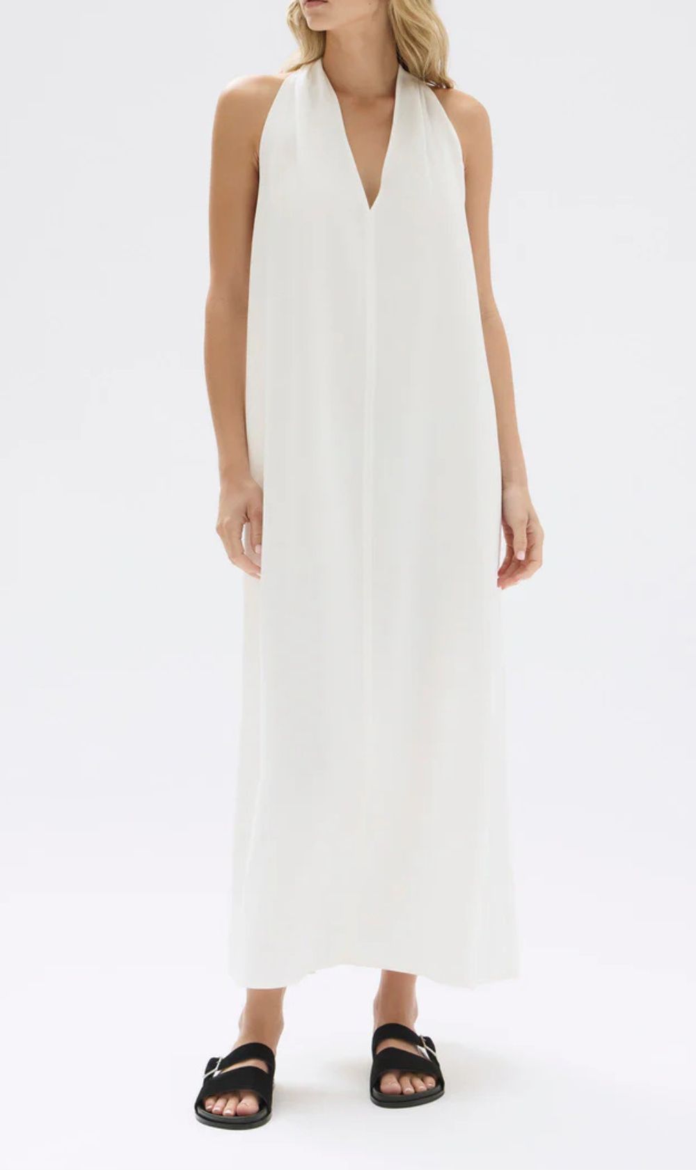 Assembly Label | Morgan Halter Midi Dress - Cream