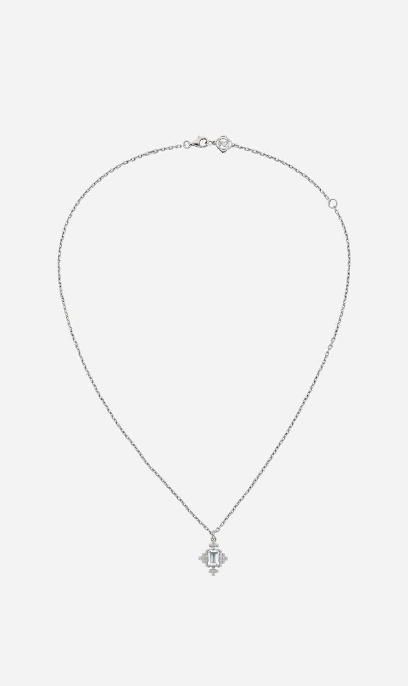 Zoe & Morgan | Reya Necklace - Silver/White Topaz