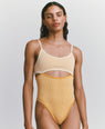 Nagnata | Splice Bodysuit - Pistachio/Marigold