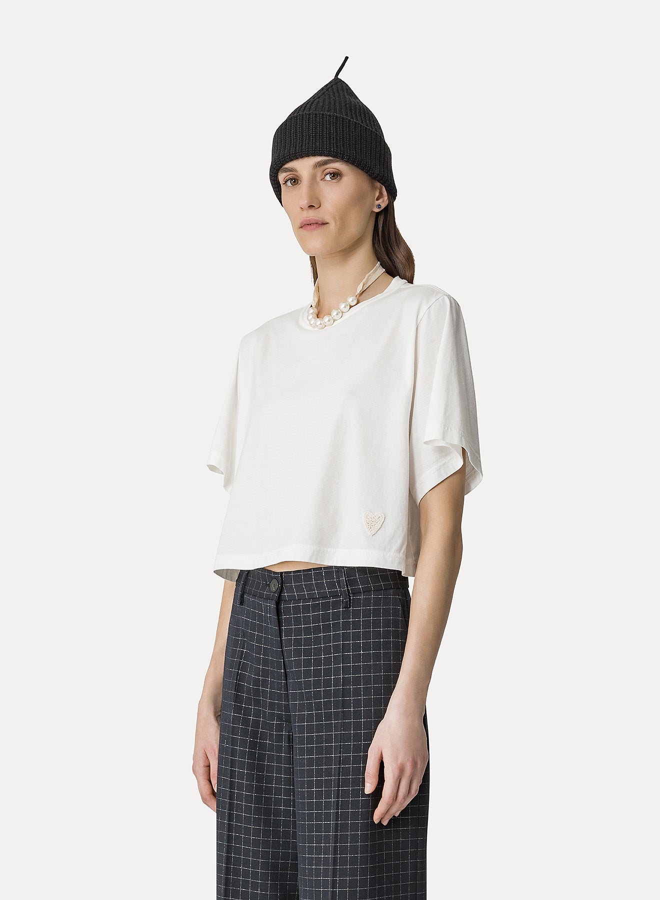 Forte Forte | Essential Organic Cotton Jersey Cropped T.Shirt - Bianco