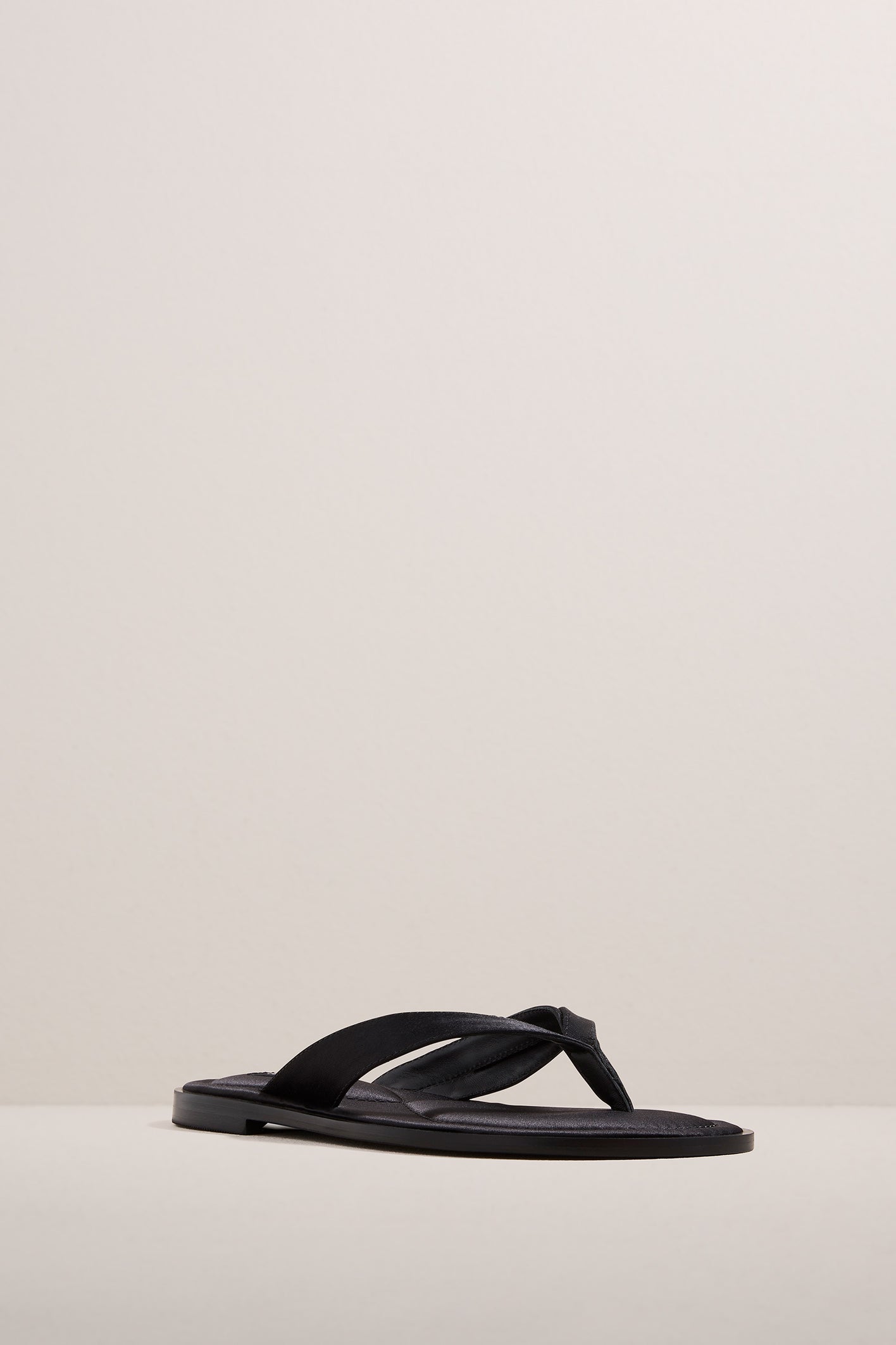 A.Emery | The Morgan Sandal - Black Satin