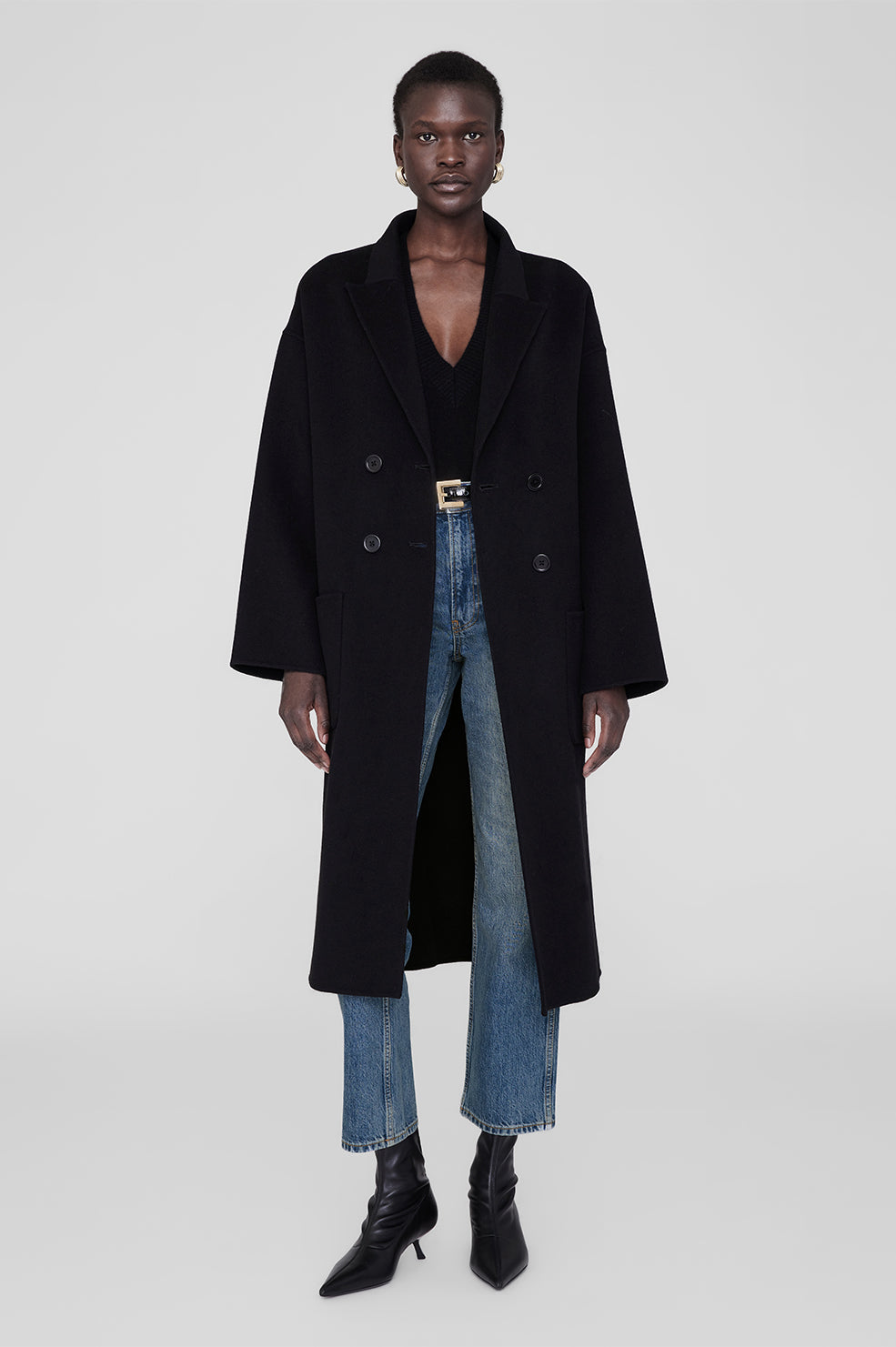 Anine Bing | Dylan Coat - Black Cashmere