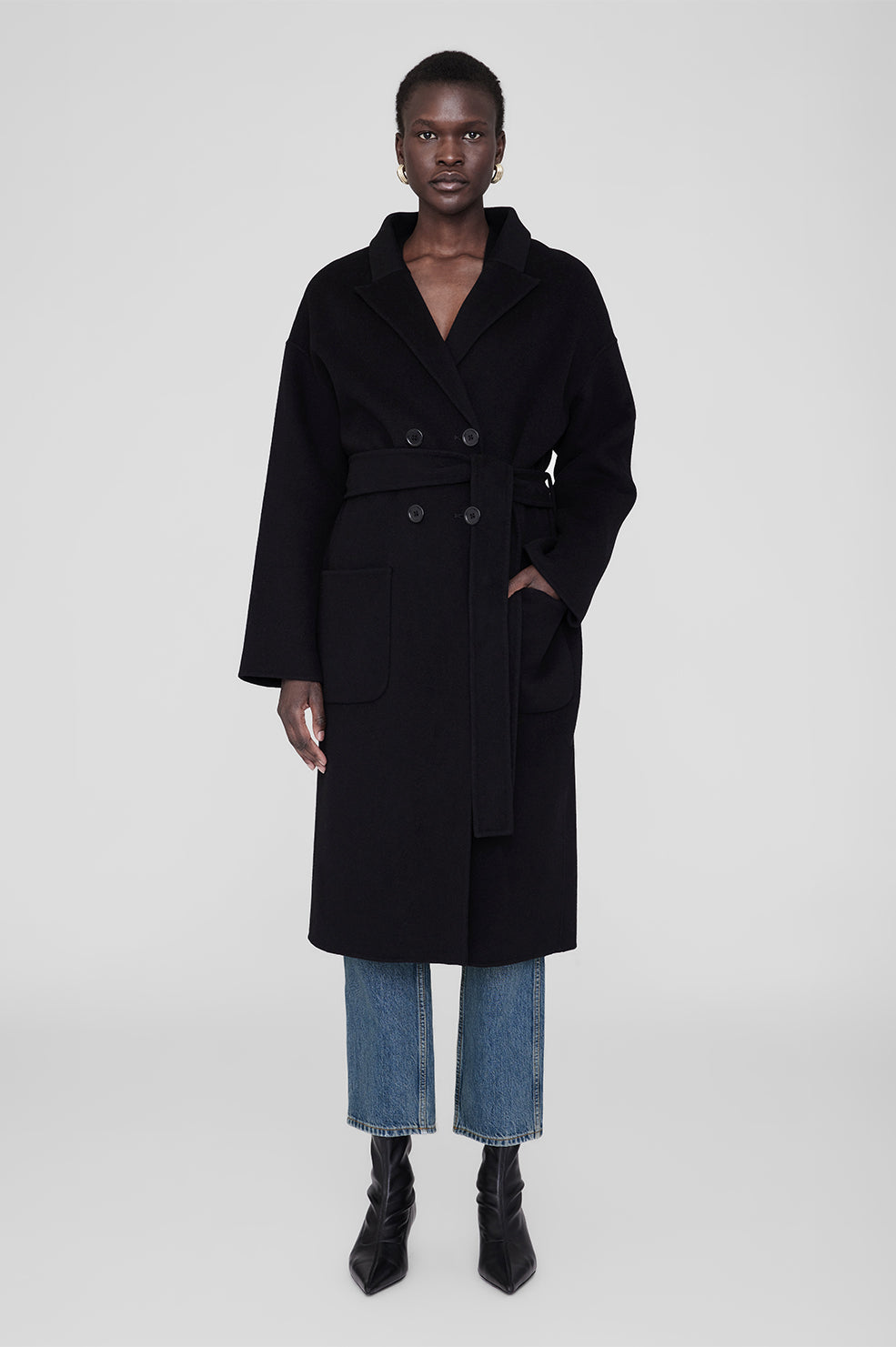 Anine Bing | Dylan Coat - Black Cashmere