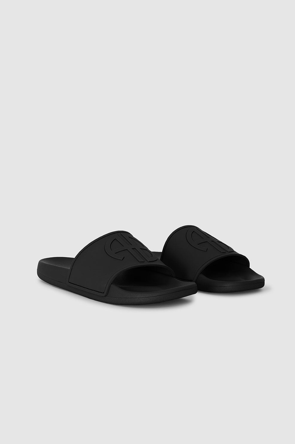 Anine Bing | Isla Slides - Black Monogram