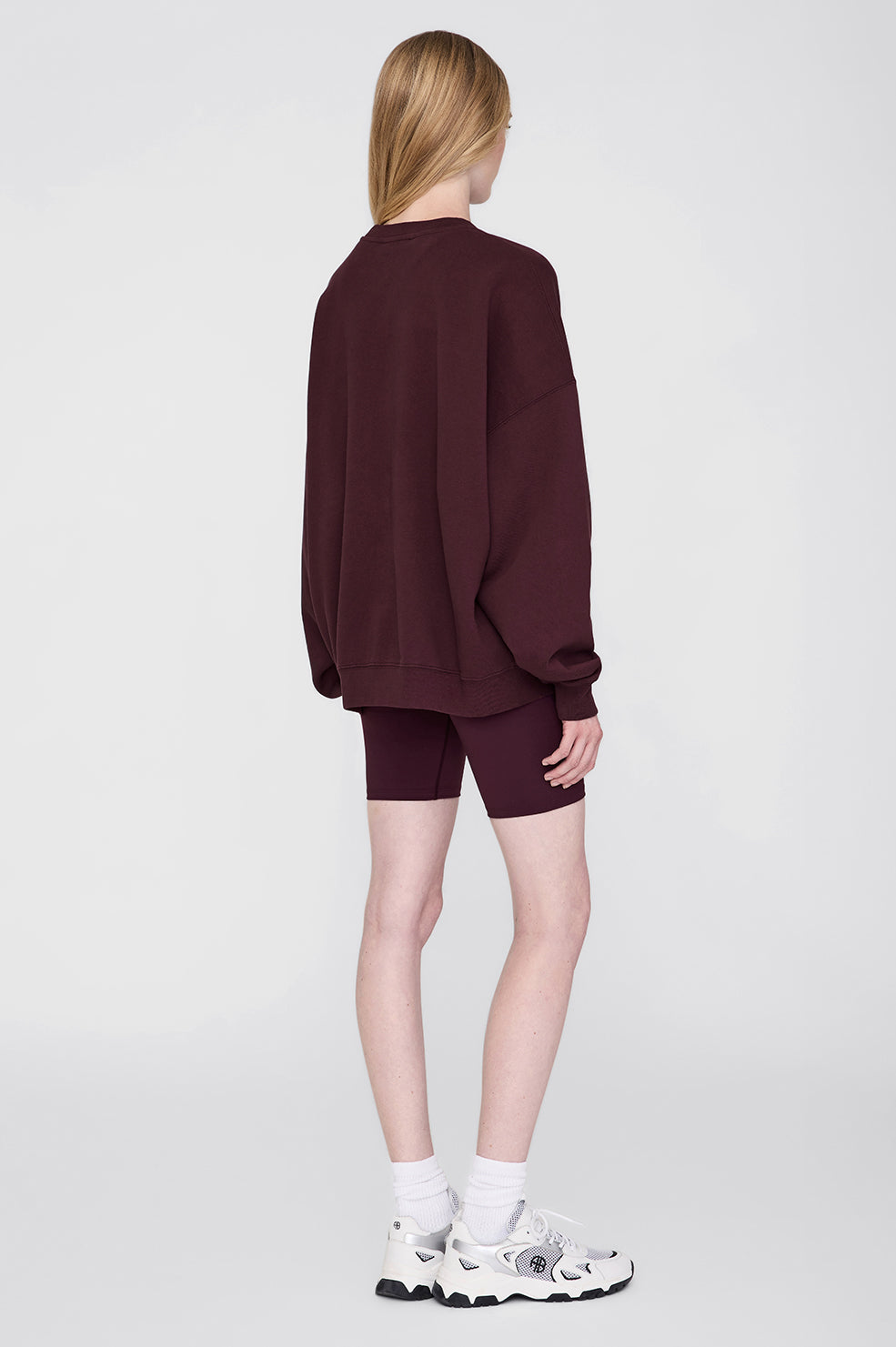 Anine Bing | Miles Oversized Sweatshirt Letterman - Dark Burgundy