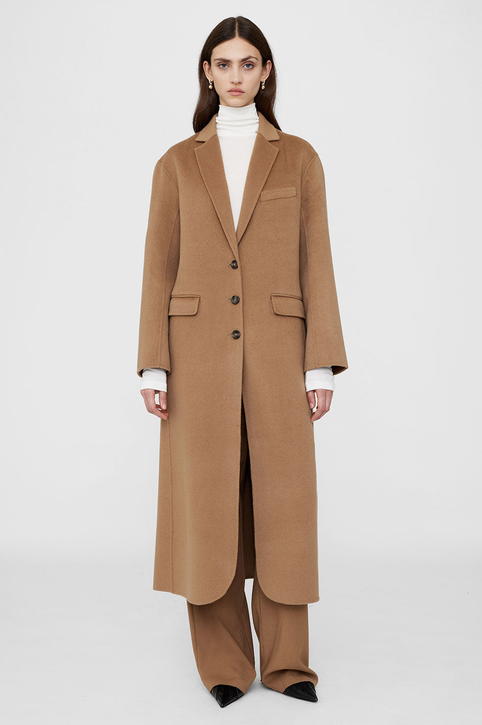 Anine Bing | Quinn Coat - Camel Cashmere