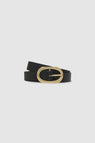 Anine Bing | Small Signature Link Belt - Black With Gold