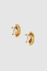 Anine Bing | Crossover Ribbed Earrings - Gold