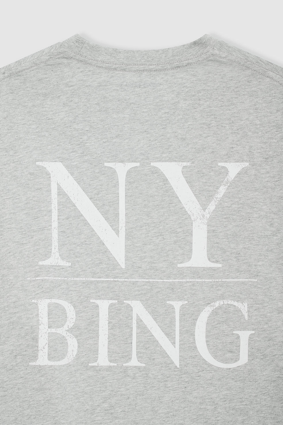 Anine Bing | Myers Tee Serif NY - Washed Heather Grey