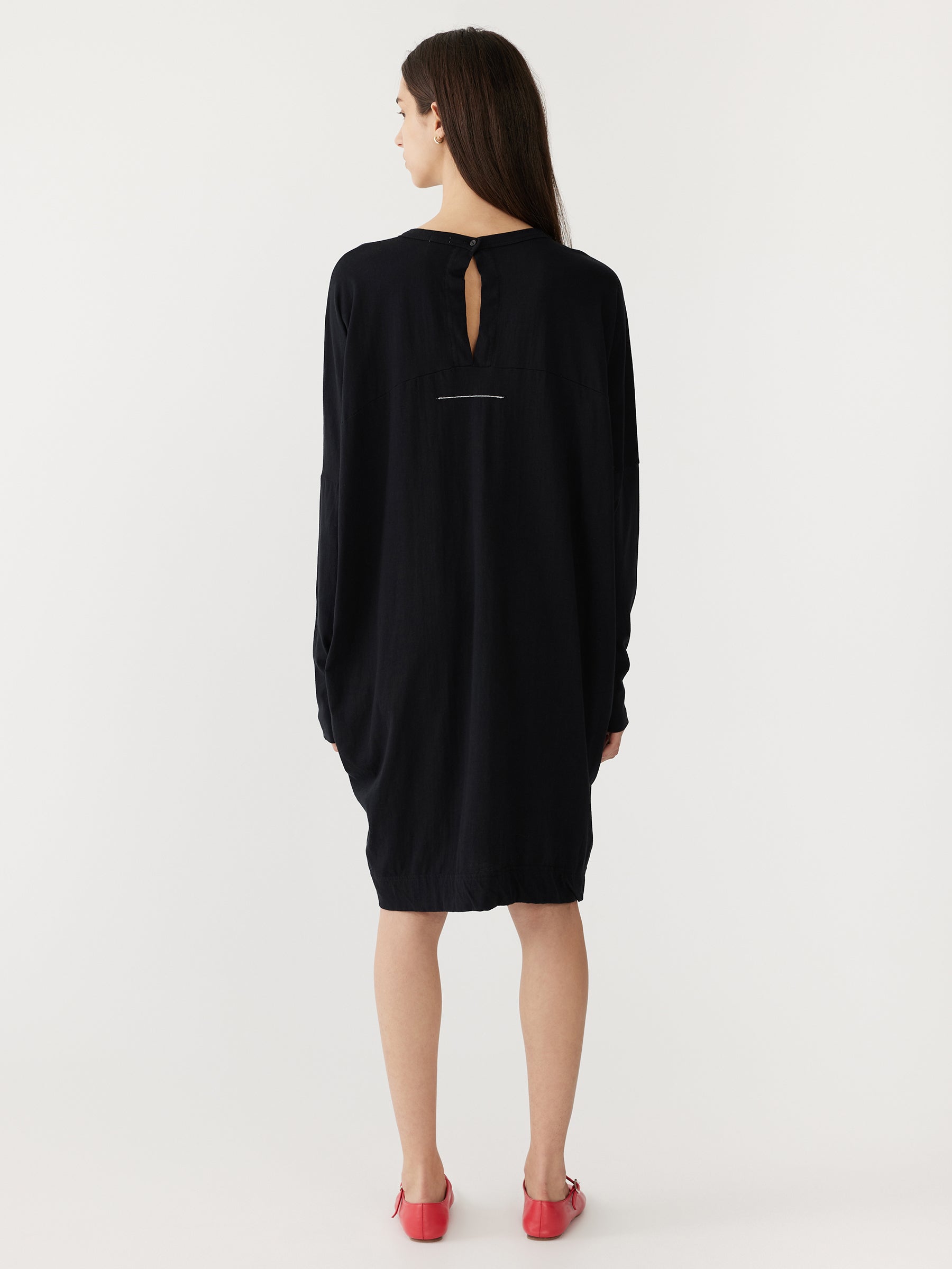 Bassike | Circle Jersey Long Sleeve Dress - Black