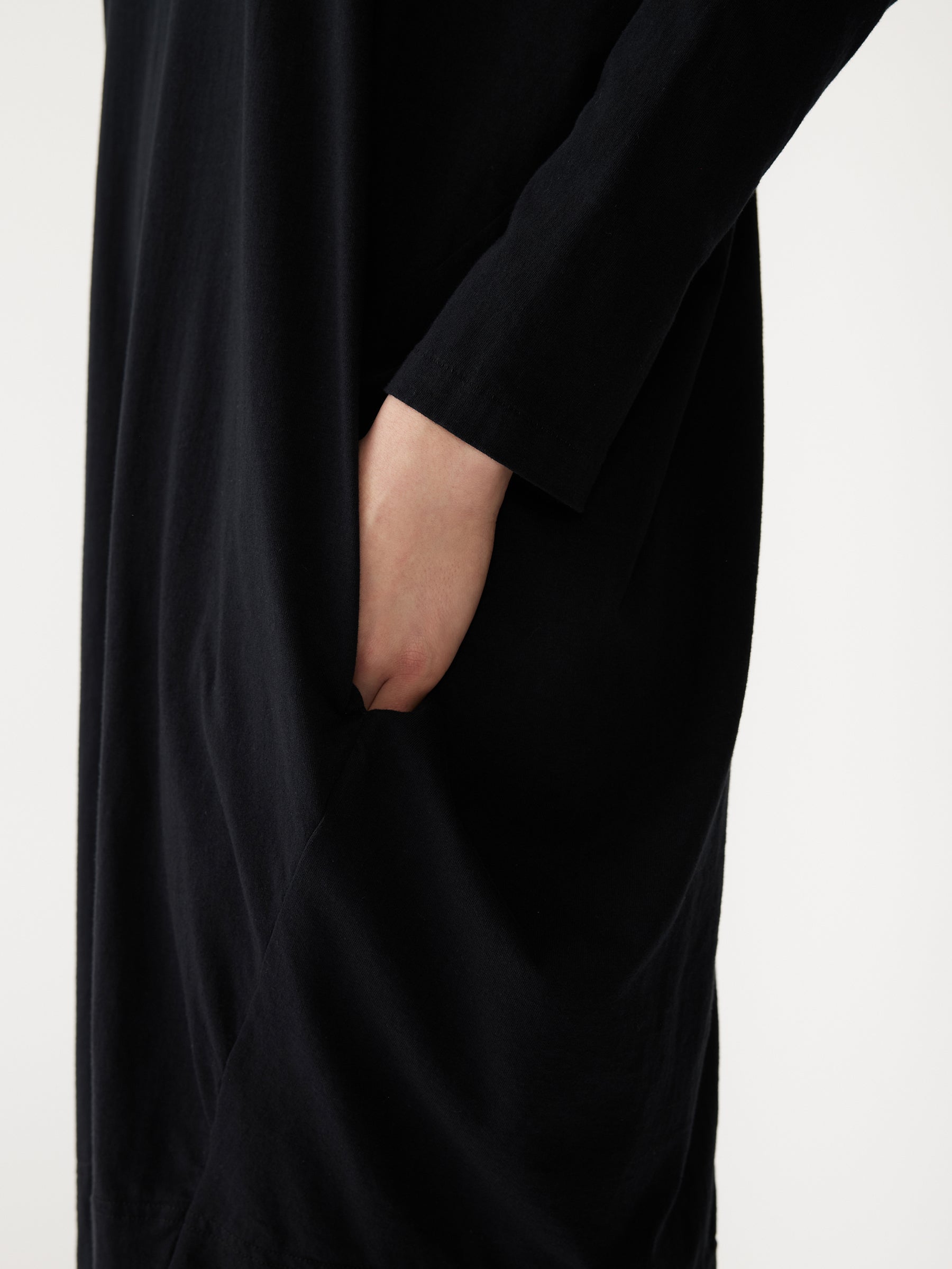 Bassike | Circle Jersey Long Sleeve Dress - Black