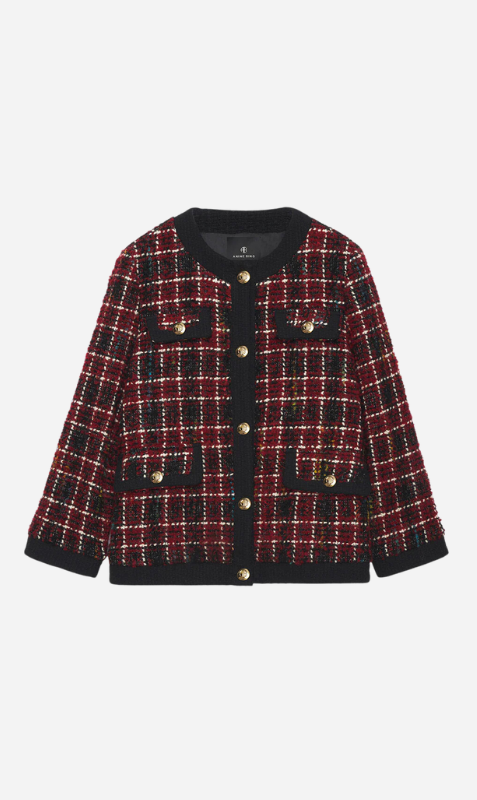 Anine Bing | Lydia Jacket - Cherry Plaid