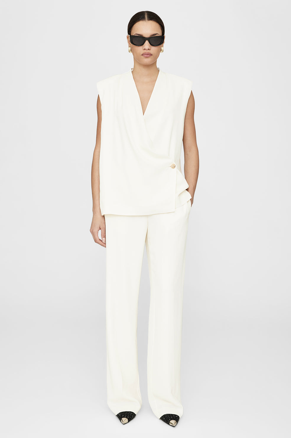 Anine Bing | Soto Pant - Ivory