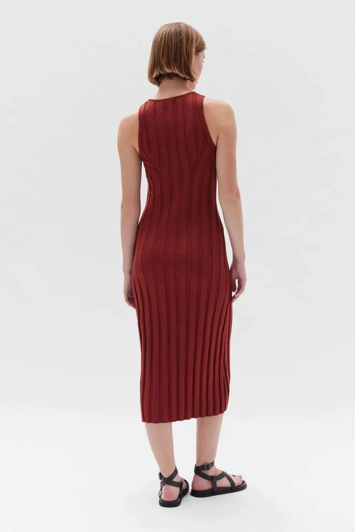 Assembly Label | Florence Midi Knit Dress - Sumac