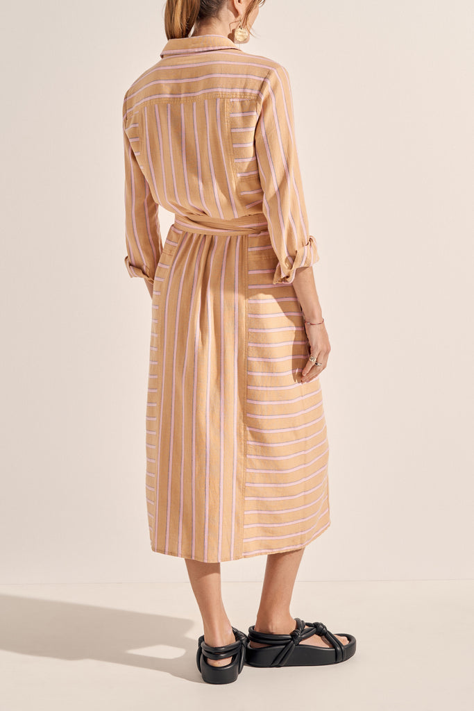 Ilio Nema | Ajax Dress - Camel Stripe