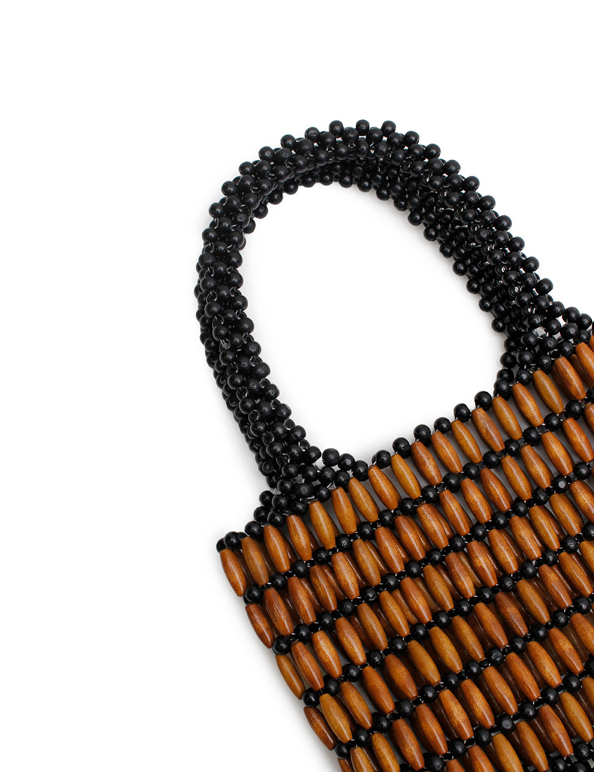 La Tribe | Beaded Bag - Black/Tan