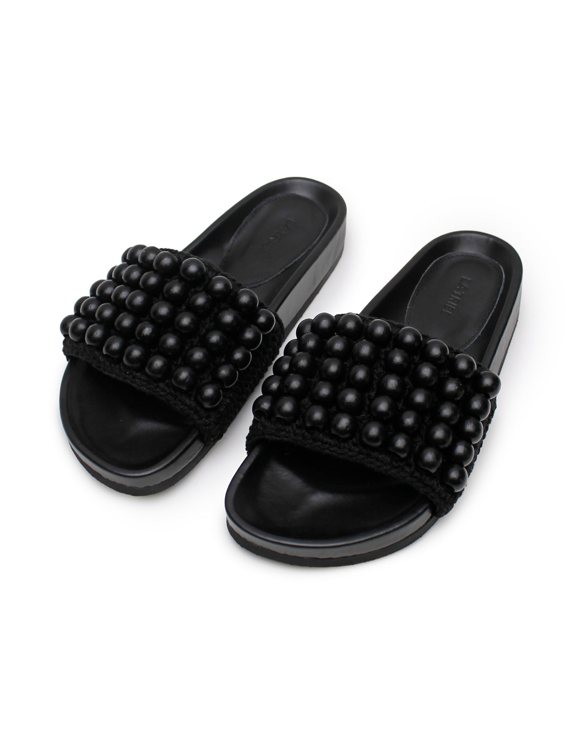 La Tribe | Beaded Slide - Black