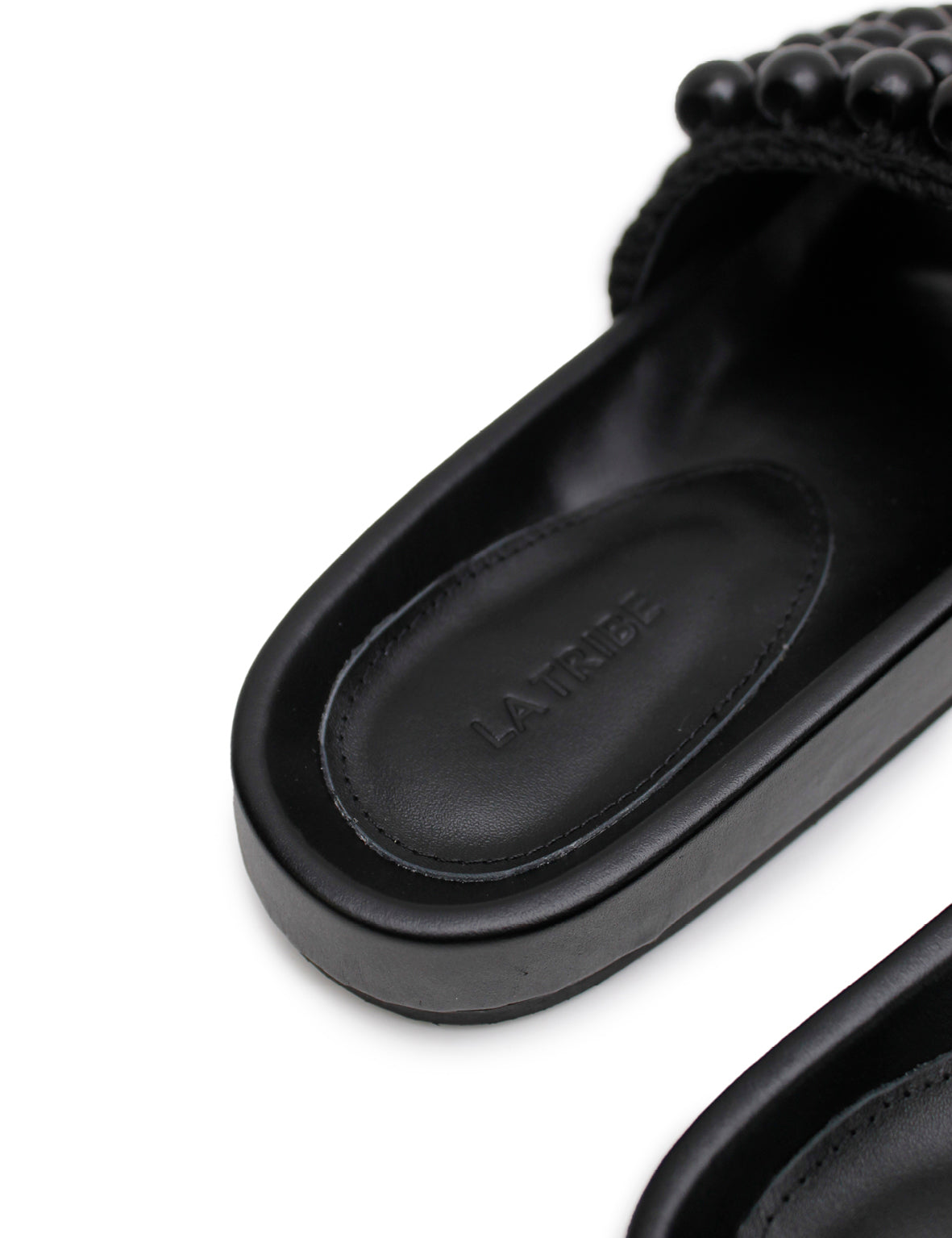 La Tribe | Beaded Slide - Black