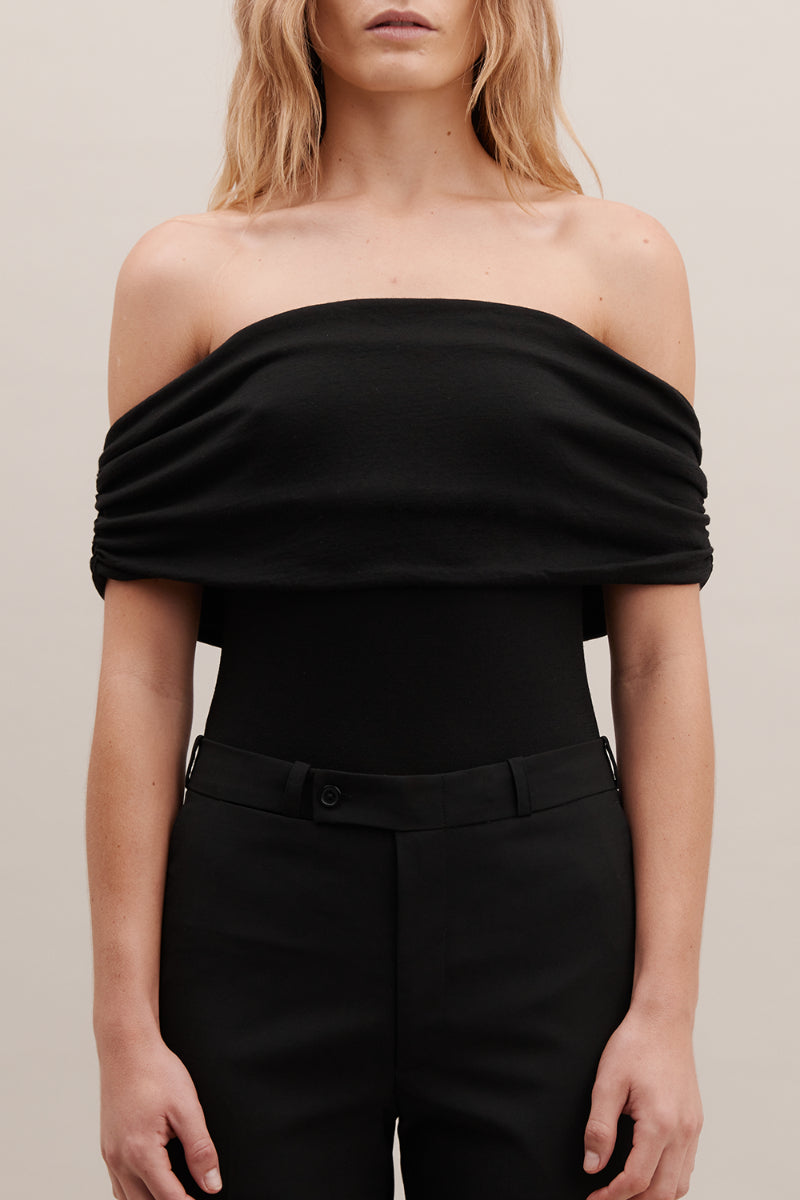 Rebe | Off-The-Shoulder Bodysuit - Black