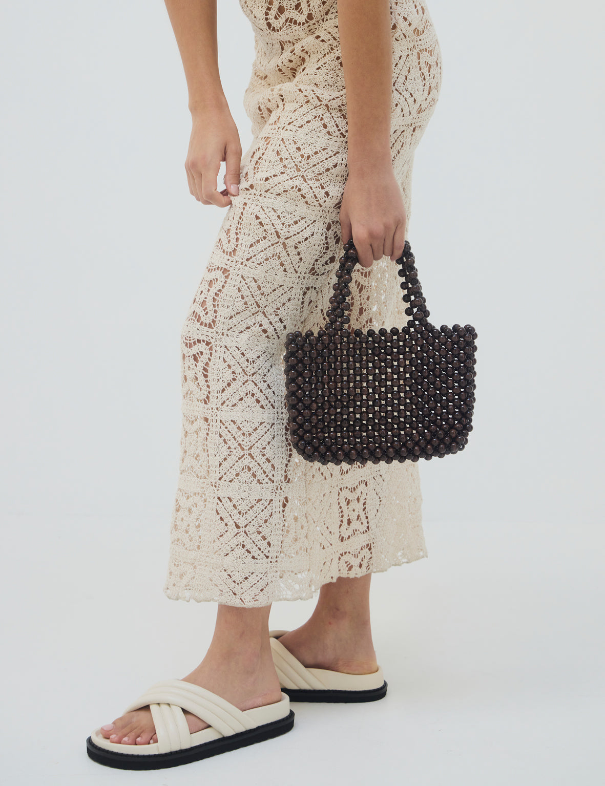 La Tribe | Bonbon Beaded Bag - Brown