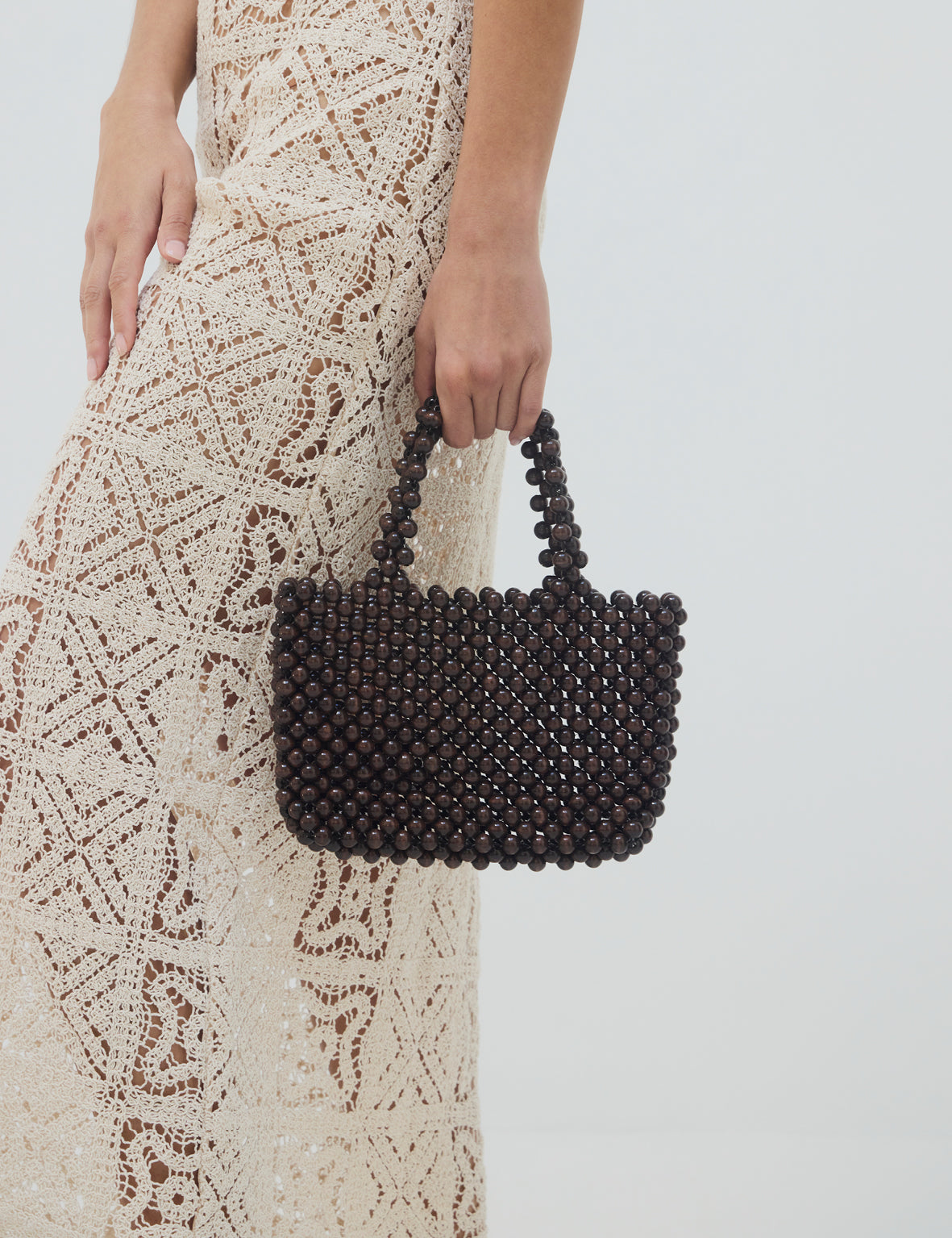 La Tribe | Bonbon Beaded Bag - Brown