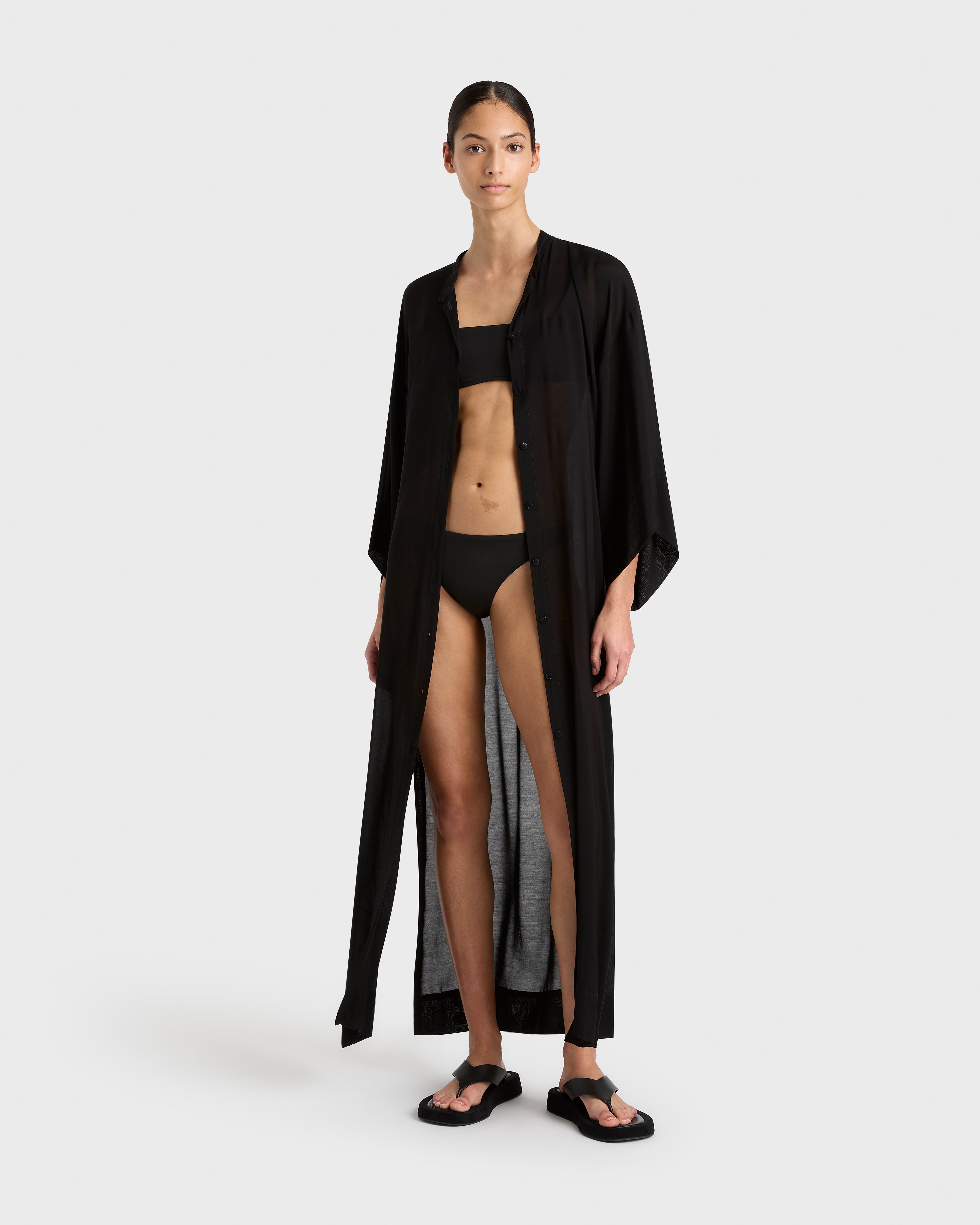 Bondi Born | Cremona Kimono Sleeve Coverup - Black