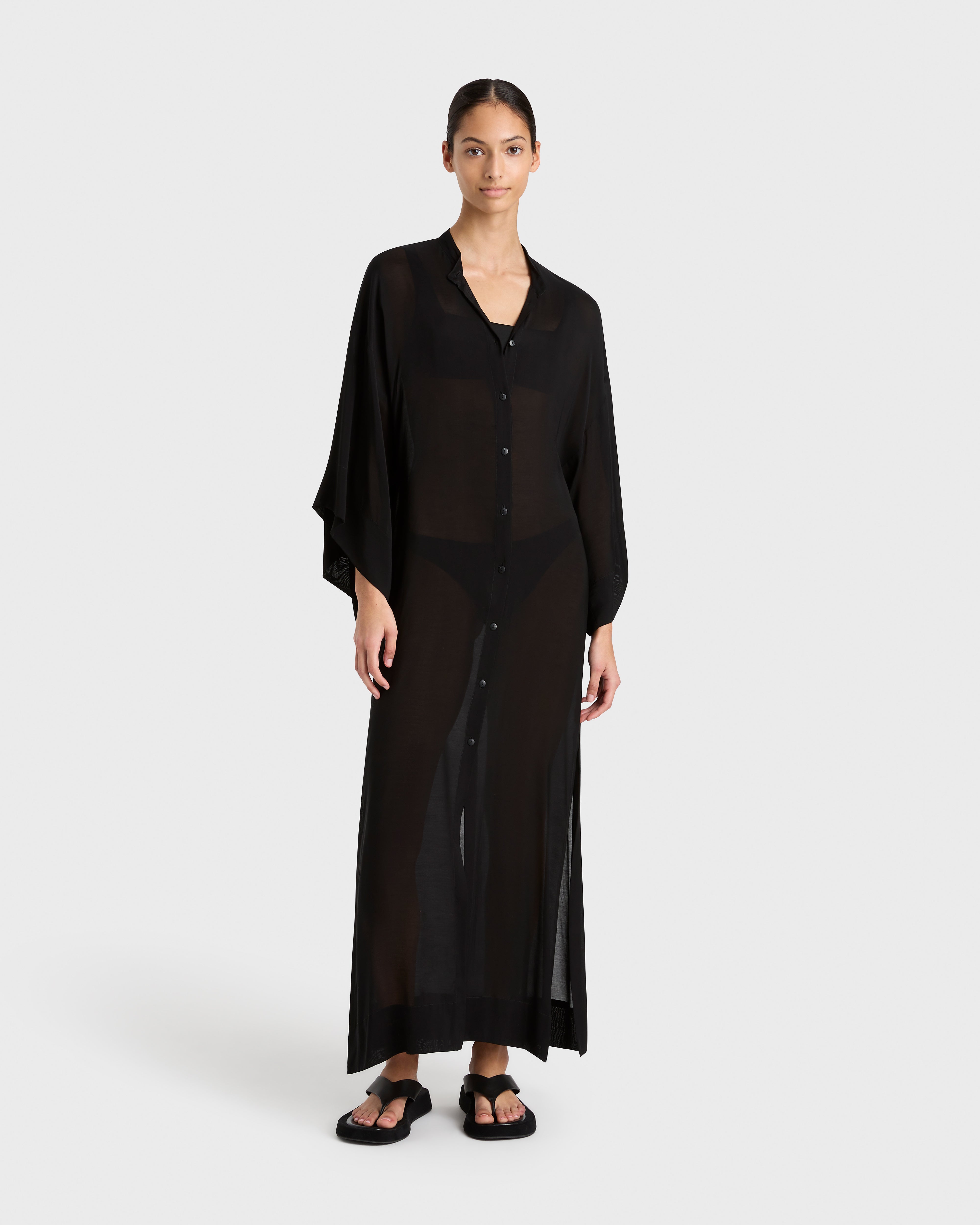 Bondi Born | Cremona Kimono Sleeve Coverup - Black