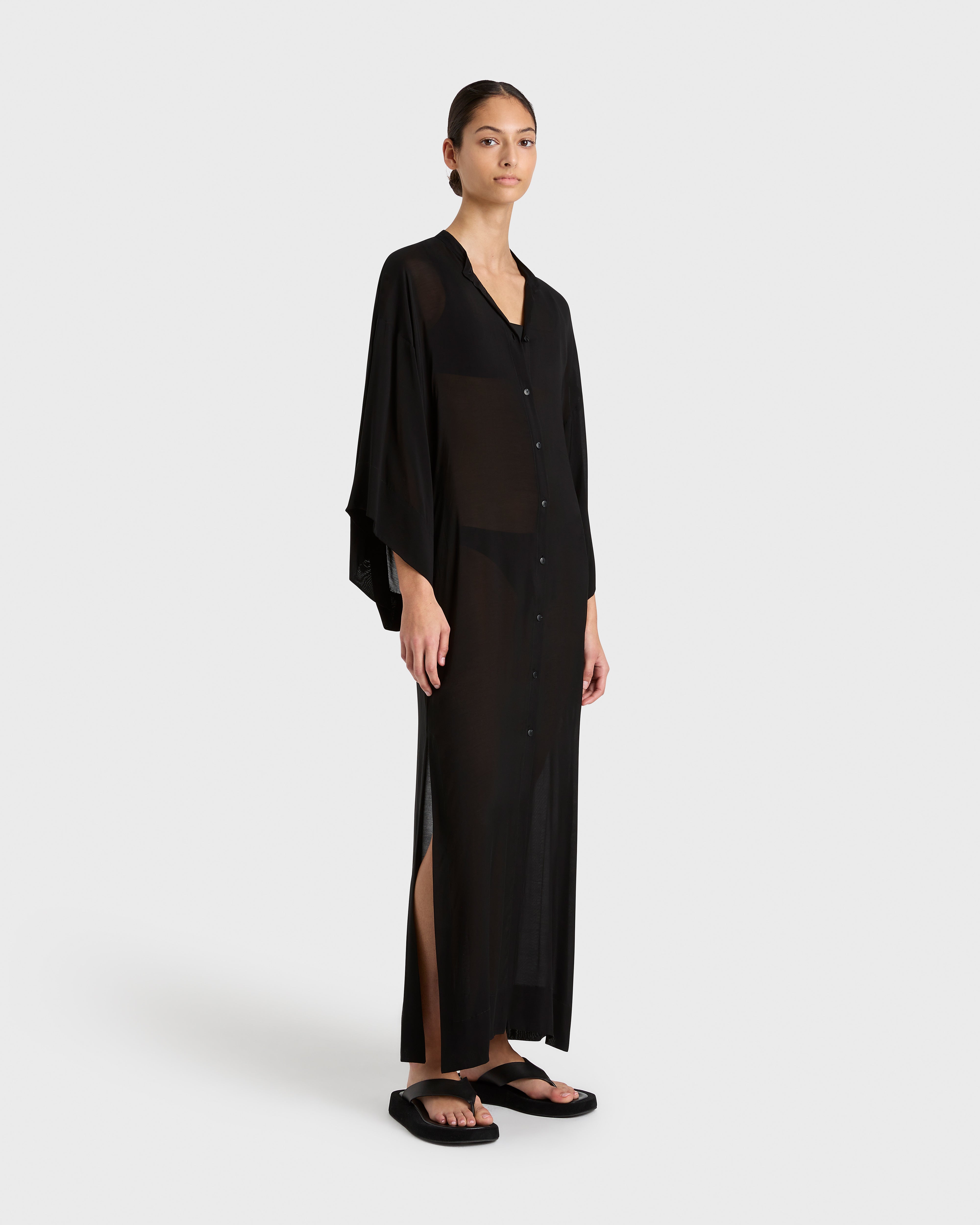 Bondi Born | Cremona Kimono Sleeve Coverup - Black