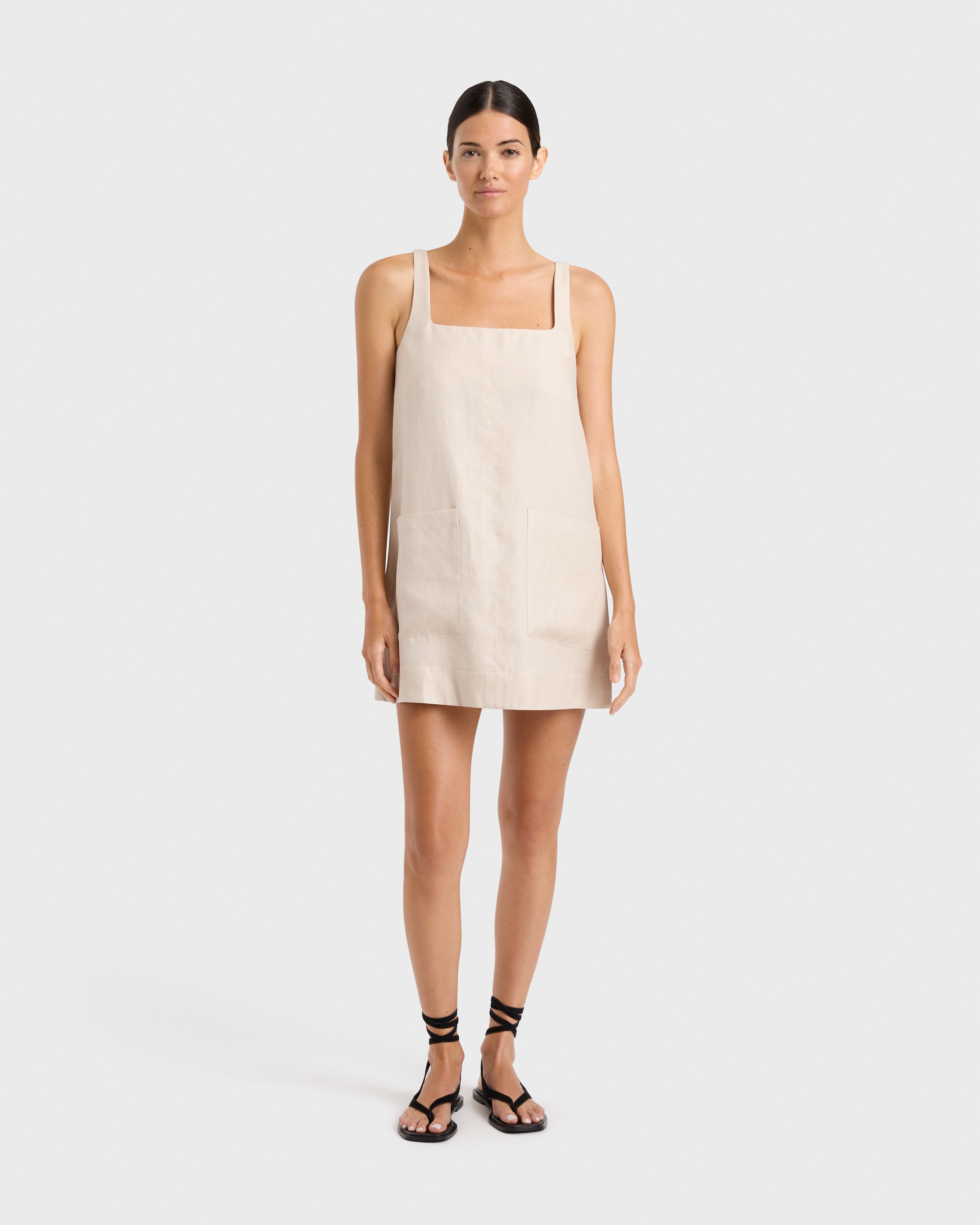 Bondi Born | Delphi A-Line Mini Dress - Sand