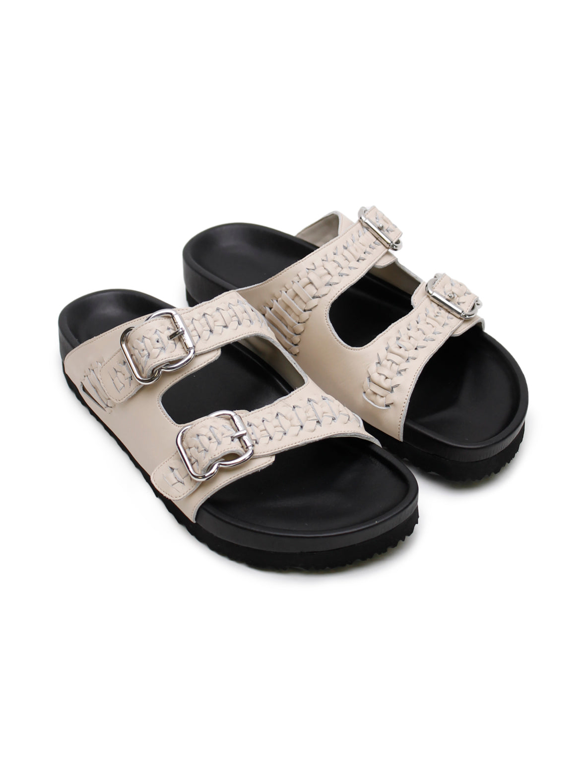 La Tribe | Woven Buckle Slide - Cream