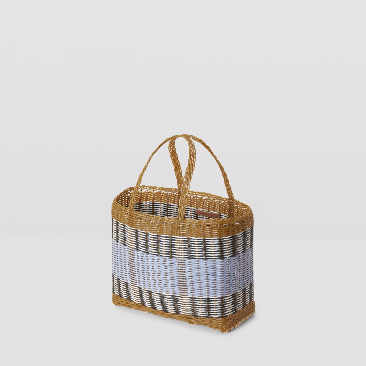 Palorosa | Small Mercado Tote - Tobacco / Blue Lilac