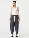 Bassike | Voluminous Jersey Pant - Washed Navy