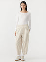 Bassike | Voluminous Jersey Pant - Oat Marl