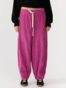 Bassike | Long Rise Cord Pant - Magenta