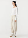 Bassike | Voluminous Jersey Pant - Oat Marl