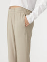 Bassike | Twill Flared Pant - Light Tan