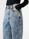 Bassike | High Rise Straight Leg Jean - Indigo Motley