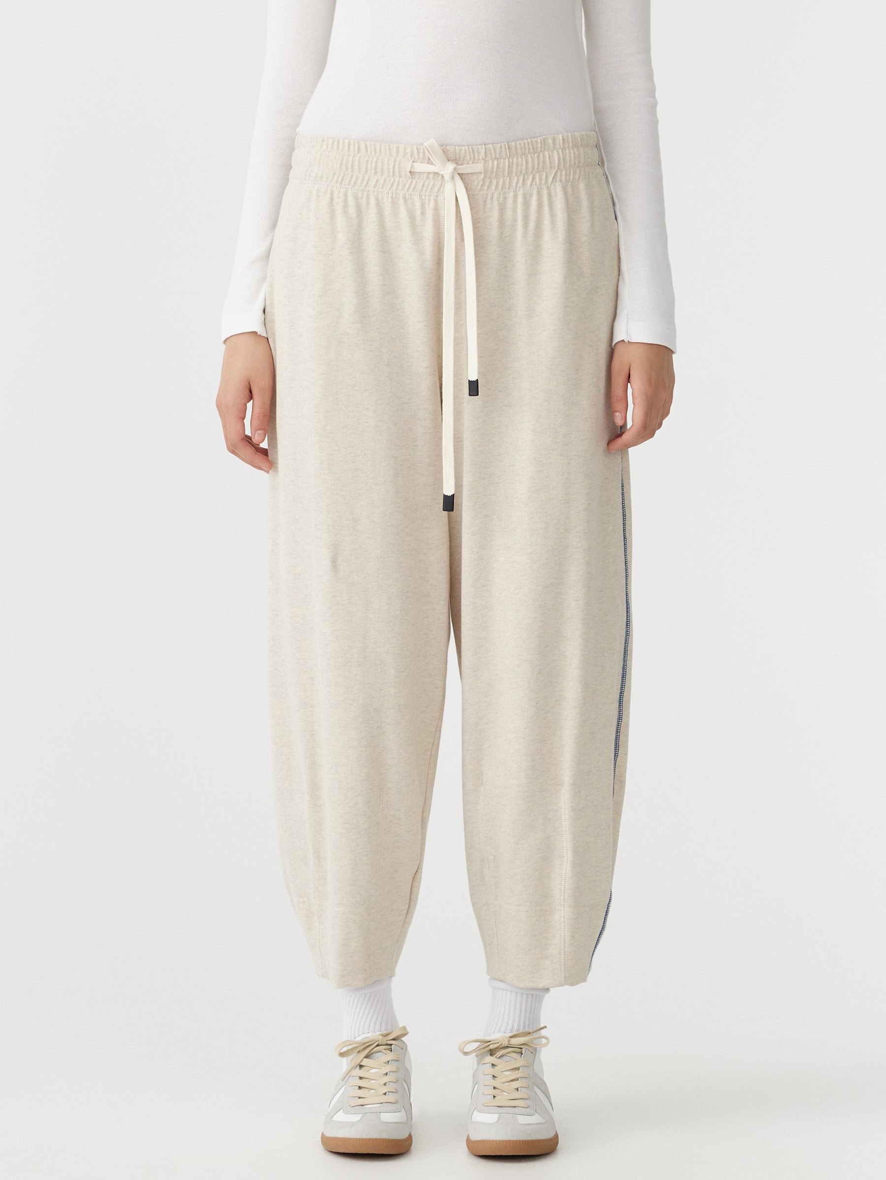 Bassike | Voluminous Jersey Pant - Oat Marl