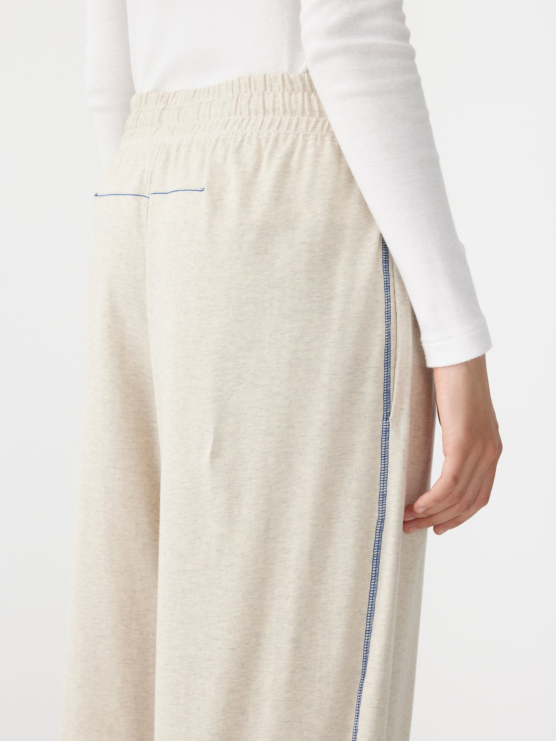 Bassike | Voluminous Jersey Pant - Oat Marl