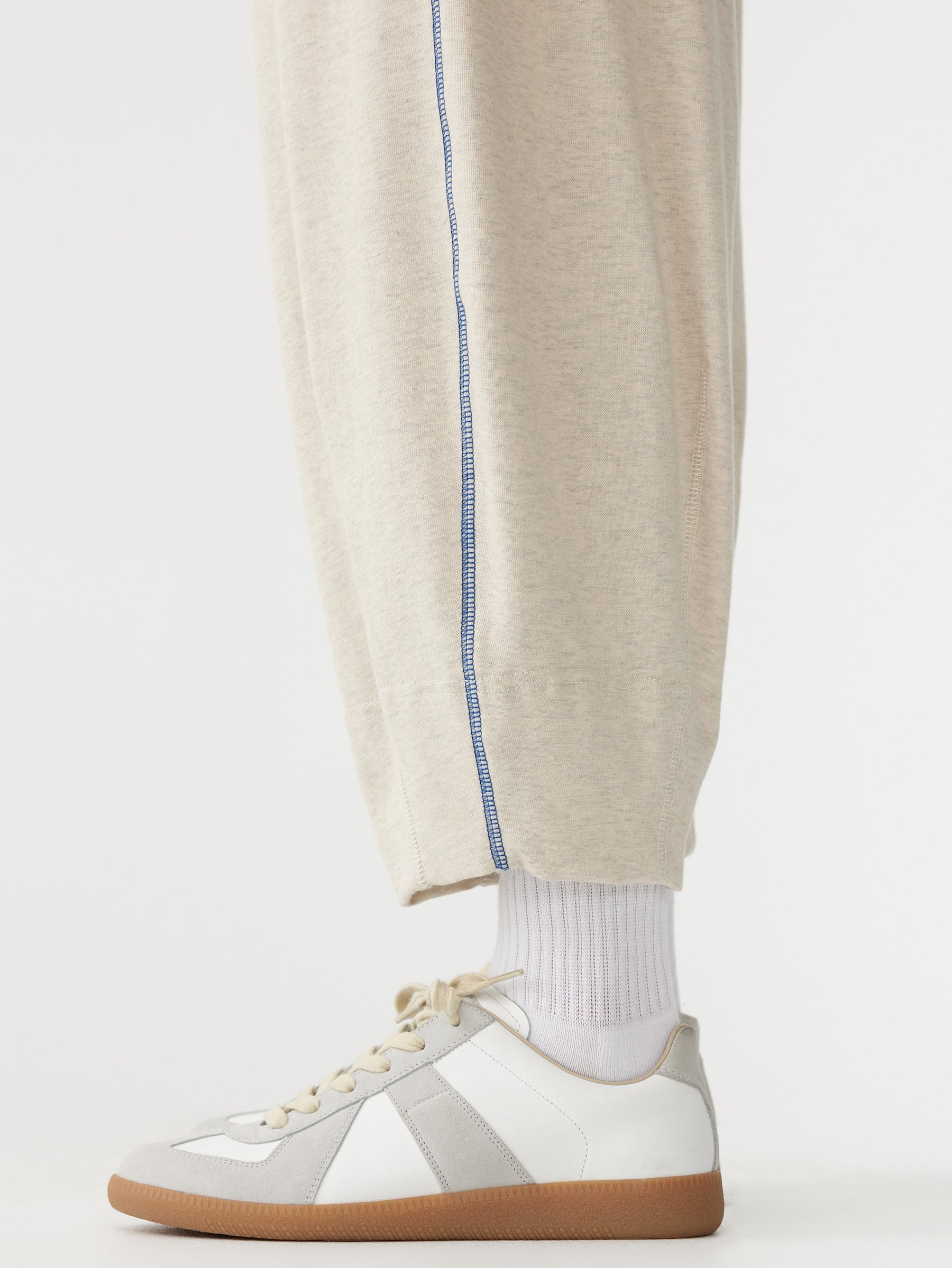 Bassike | Voluminous Jersey Pant - Oat Marl