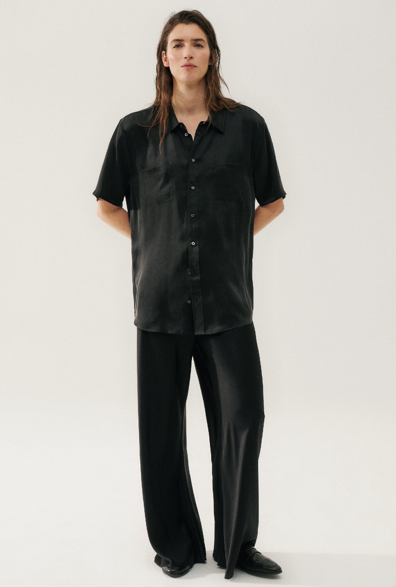 Silk Laundry | New Bias Cut Pants - Black