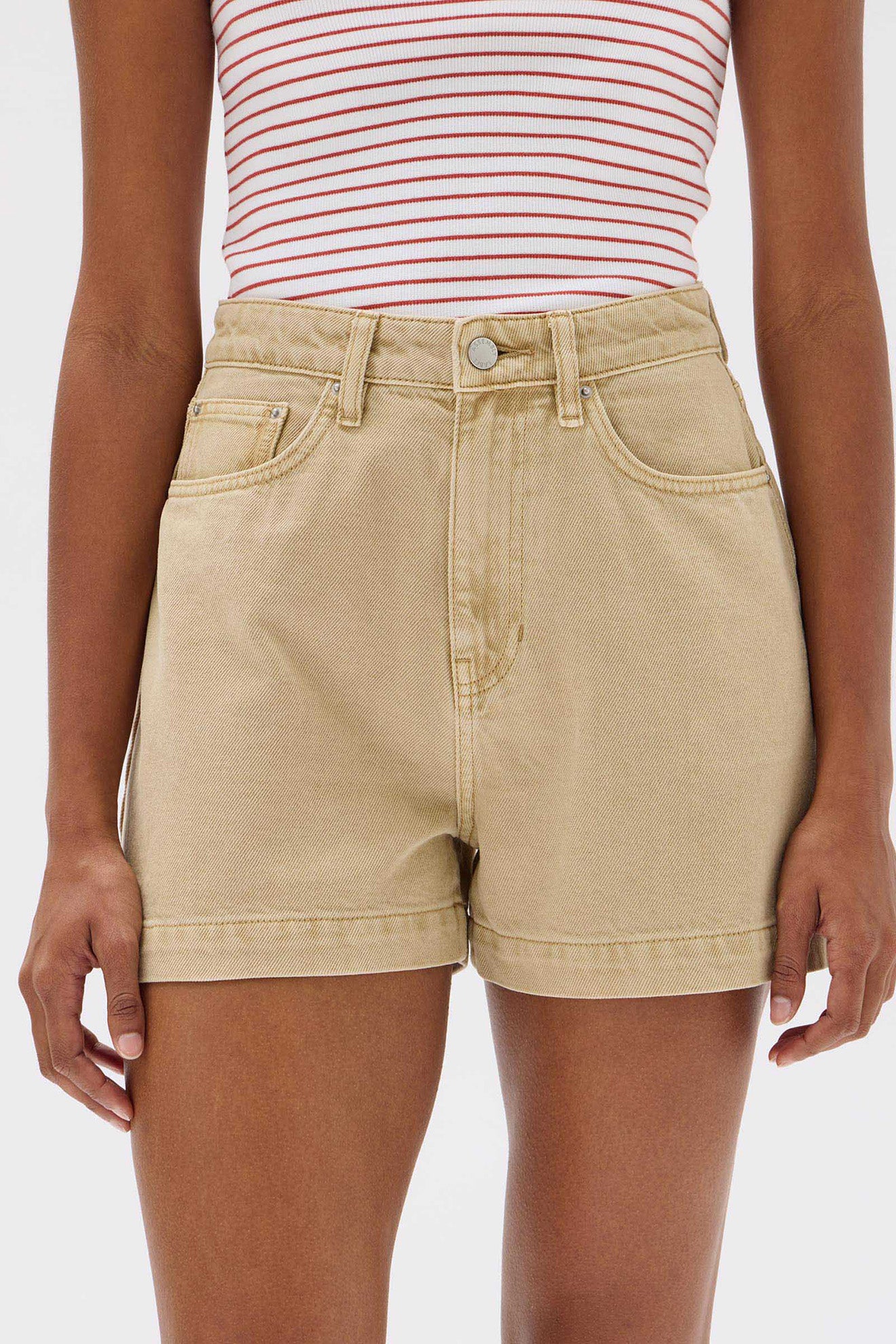 Assembly Label | Boxy Denim Short - Tan