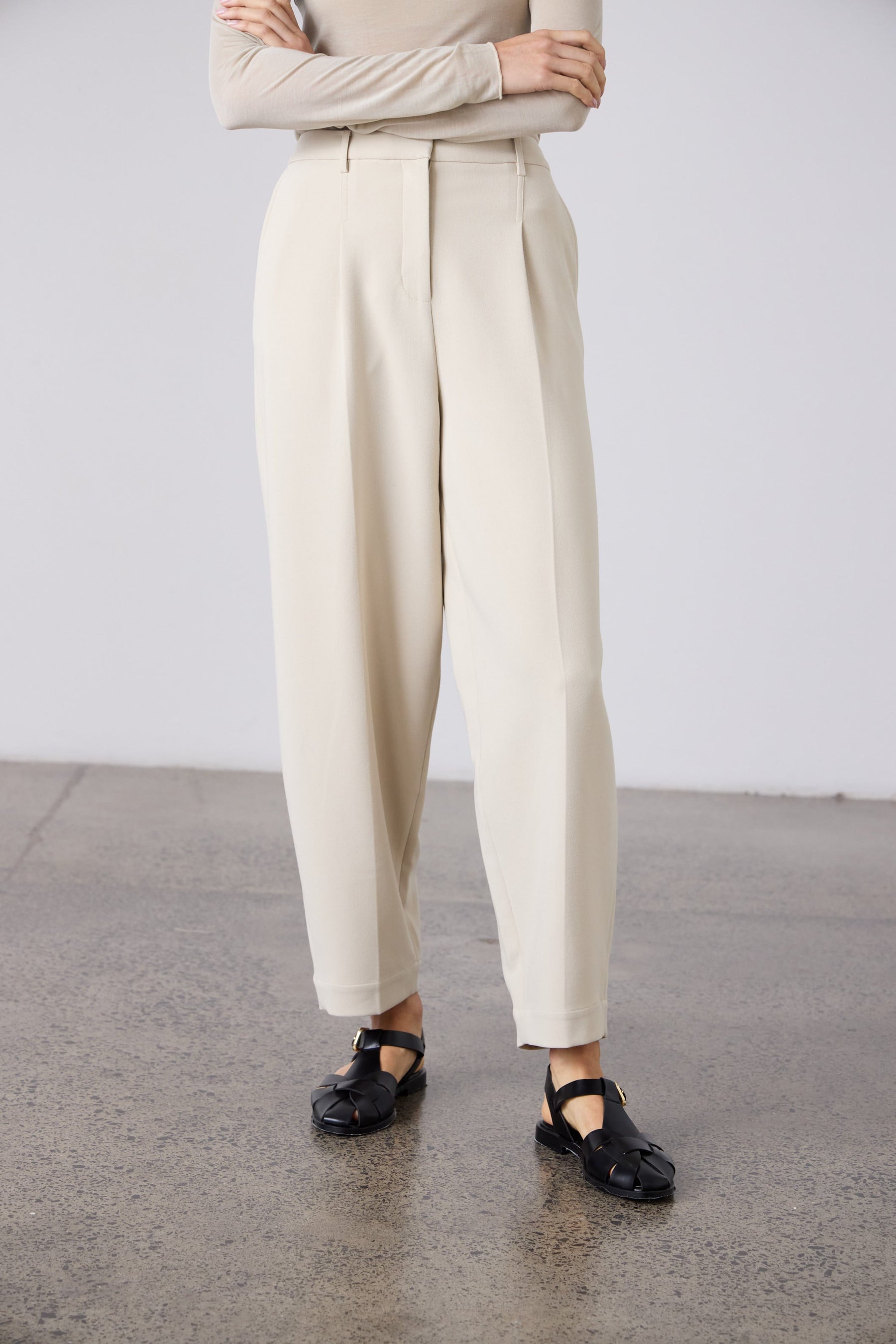 Laing | Britta Barrell Leg Trouser - Bone