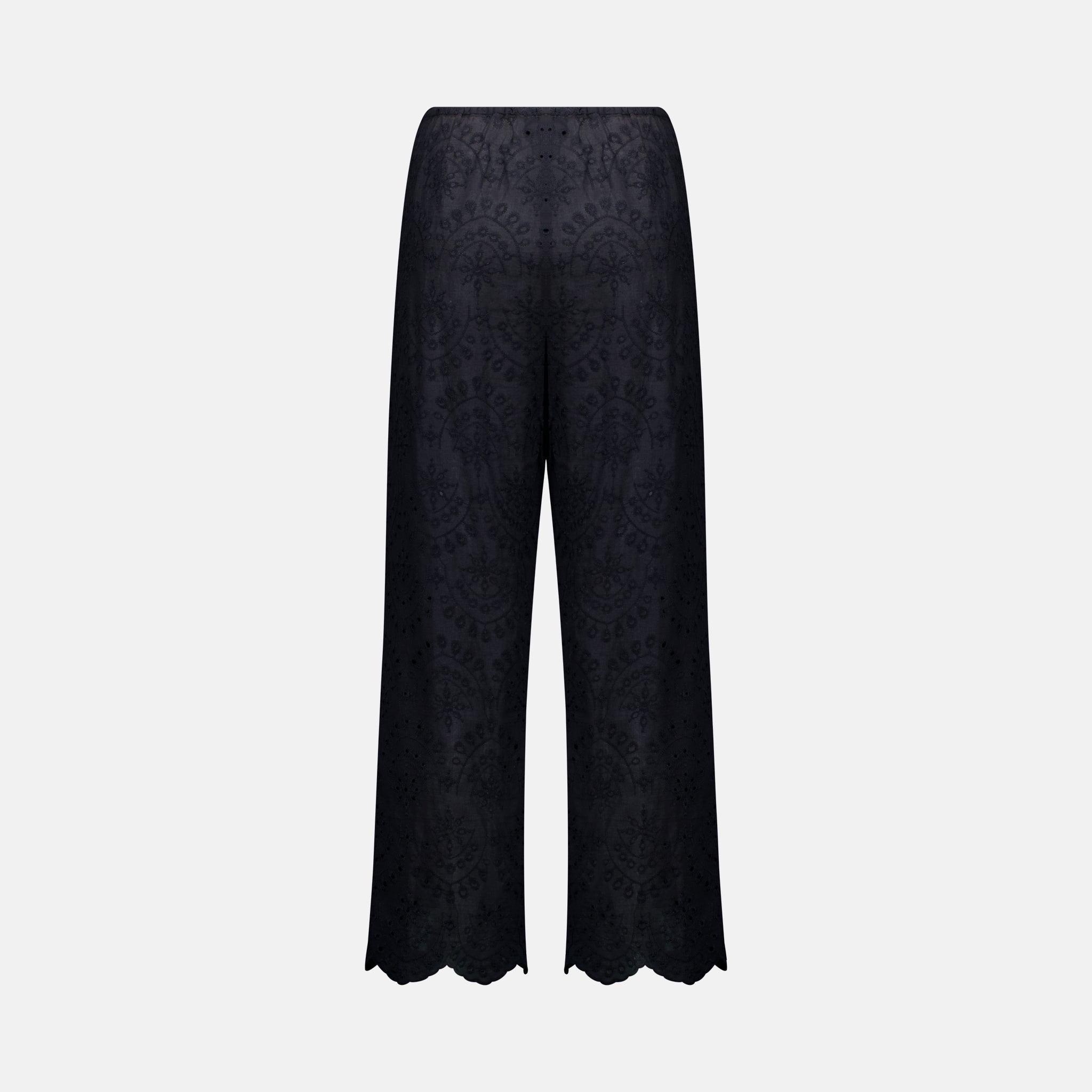 Caitlin Crisp | Broderie Lounge Pant - Black Broderie