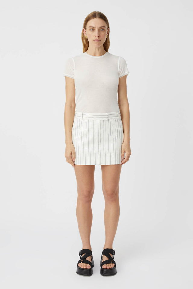 Camilla and Marc | Jagger Mini Skirt - White Pinstripe