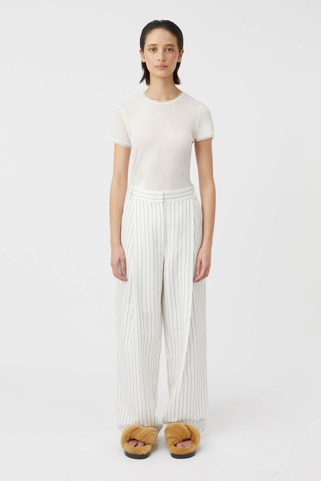 Camilla and Marc | Jagger Trouser - White Pinstripe