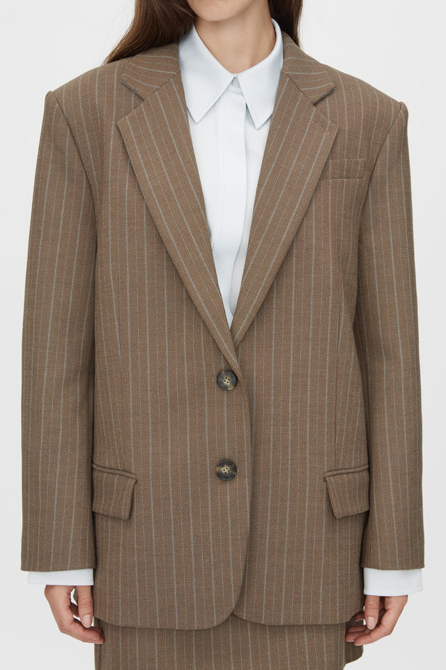 Camilla and Marc | Calone Blazer - Chestnut Stripe