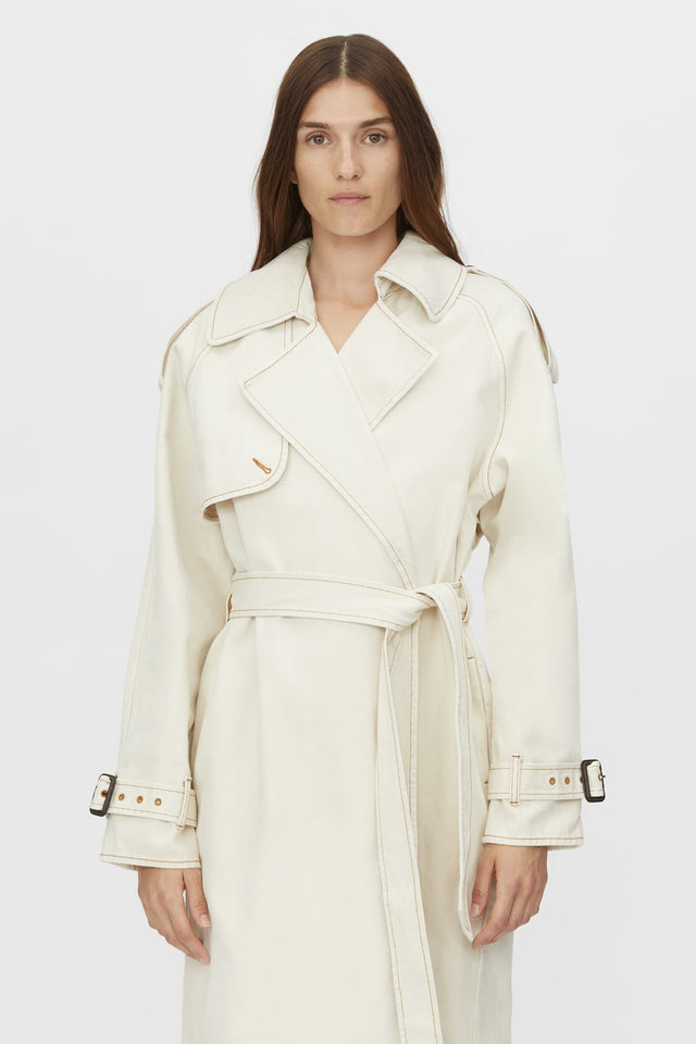 Camilla and Marc | Calyx Denim Trench Coat - Light Stone Wash