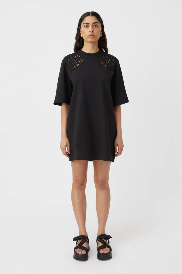 Camilla and Marc | Caterina Applique Tee Dress - Black