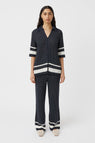 Camilla and Marc | Reef Knit Boyfriend Shirt - Navy/Soft White